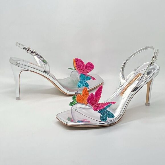 Sophia Webster Vanessa Embellished Butterfly Slingback Sandals size 38 - Picture 10 of 13